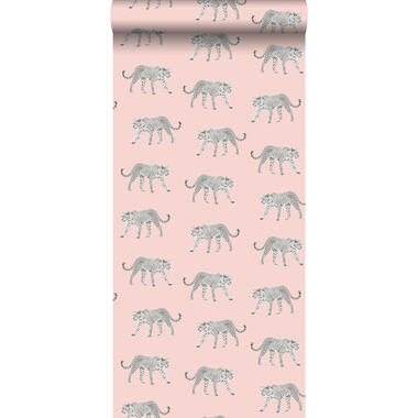 ESTAhome behang - panters - zacht roze - 0.53 x 10.05 m product