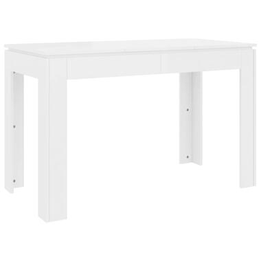 vidaXL Table de salle à manger Blanc brillant 120x60x76 cm Aggloméré product