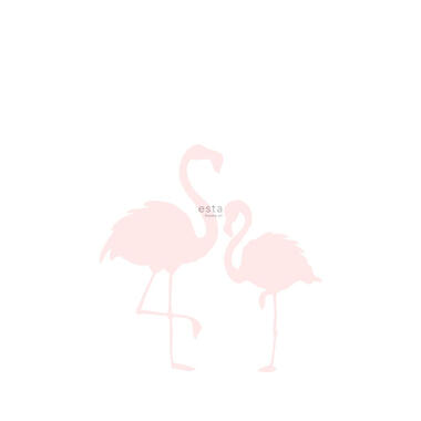 ESTAhome fotobehang - flamingo's - roze en wit - 1.86 x 2.79 m product