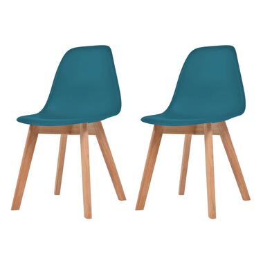 vidaXL Chaises à manger lot de 2 turquoise plastique product