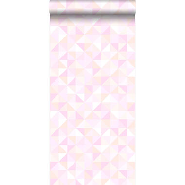 Origin behang - driehoekjes - pastel roze - 53 cm x 10,05 m product
