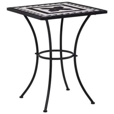 VIDAXL Table de bistro mosaïque Noir et blanc 60 cm Céramique product