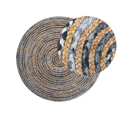 Tapis rond 140 cm bleu et beige LEVENTLER product