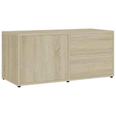 vidaXL Tv-meubel 80x34x36 cm bewerkt hout sonoma eikenkleurig product