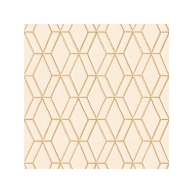 Dutch Wallcoverings - Wallstitch hexagonal cream - 0,53x10,05m product