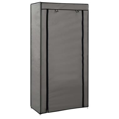 vidaXL Armoire à chaussures avec housse Gris 58x28x106 cm Tissu product