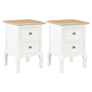 vidaXL Tables de chevet 2 pcs blanc 35x30x49 cm MDF product