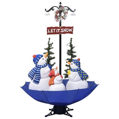 vidaXL Arbre de Noël neigeux avec base de parapluie Bleu 170 cm PVC product