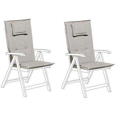 Lot de 2 coussins en tissu gris et beige pour chaises de jardin TOSCANA/JAVA product