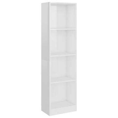 vidaXL Boekenkast met 4 schappen 40x24x142 cm hout hoogglans wit product