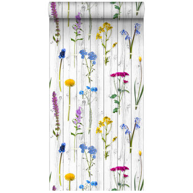 ESTAhome behang XXL - veldbloemen - grijs - 0.465 x 8.37 m product