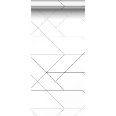 ESTAhome behangpapier - grafische lijnen - zwart wit - 0.53 x 10.05 m product