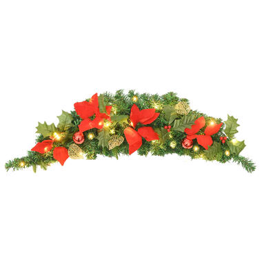 VIDAXL Kerstboog met LED-lampjes 90 cm PVC groen product