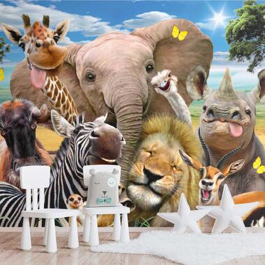 Fotobehang Wilde dieren - 260x384cm - Bont product