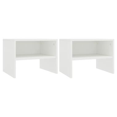 vidaXL Tables de chevet 2 pcs Blanc 40x30x30 cm Bois d'ingénierie product