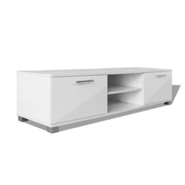 vidaXL Meuble TV Blanc brillant 120x40,5x35 cm product