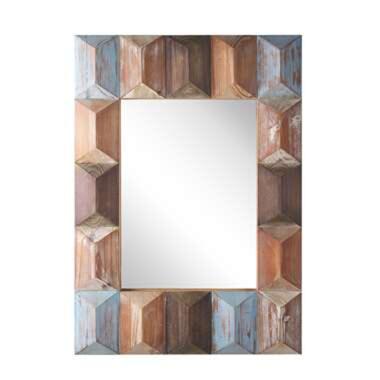 HIZOTE - Wandspiegel - Donkere houtkleur - Dennenhout product