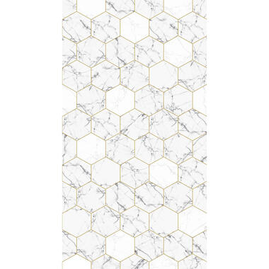 ESTAhome fotobehang - marmer - zwart wit en goud - 1.5 x 2.79 m product