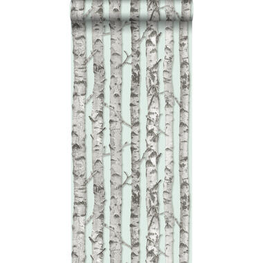 ESTAhome behang - boomstammen - groen en grijs - 53 cm x 10.05 m product