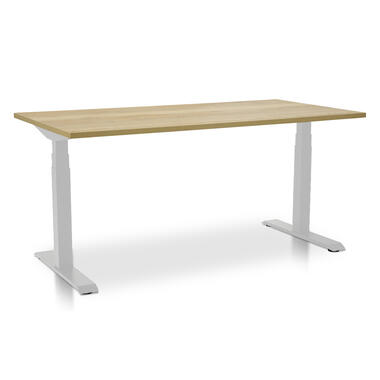 MRC PRO bureau électrique assis-debout - 120x80 - chêne robuste-blanc product