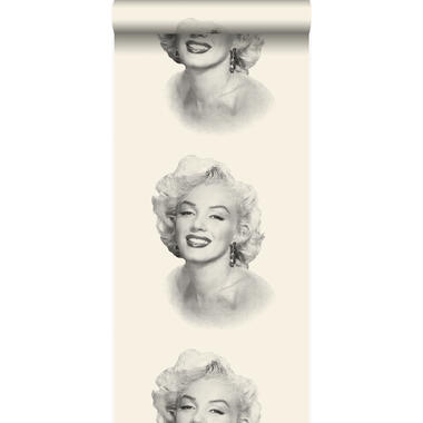 Origin behang - Marilyn Monroe - wit en zwart - 53 cm x 10,05 m product