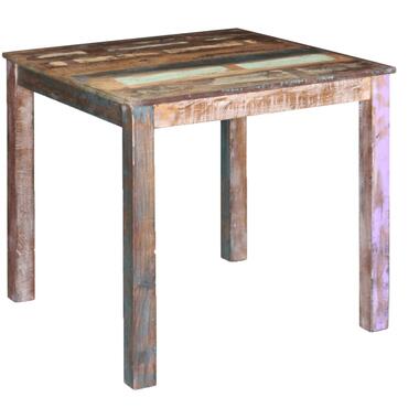 vidaXL Eettafel 80x82x76 cm massief gerecycled hout product