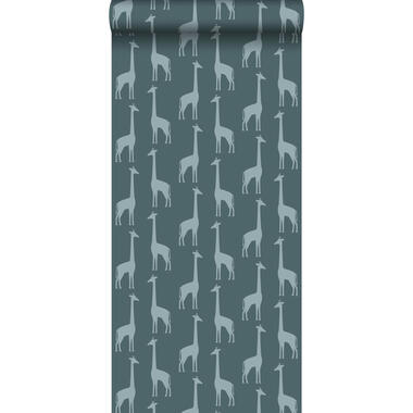 ESTAhome behang - giraffen - vergrijsd donker blauw - 0.53 x 10.05 m product