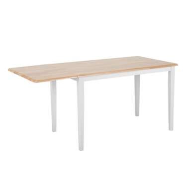 LOUISIANA - Eettafel - Wit - 75 x 120/160 cm - Rubberhout product