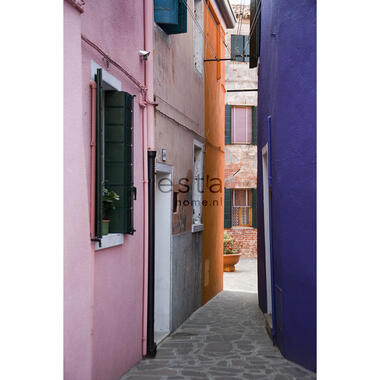 ESTAhome fotobehang - street - roze, paars en oranje - 186 x 270 cm product