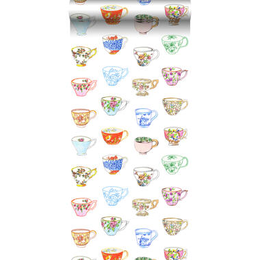 ESTAhome papier peint XXL - tasses peintes - multicolore product