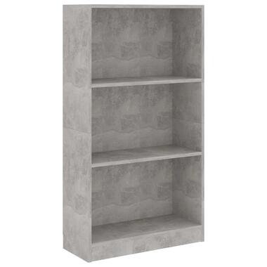 vidaXL Bibliothèque 3 niveaux Gris béton 60x24x109cm Bois d'ingénierie product