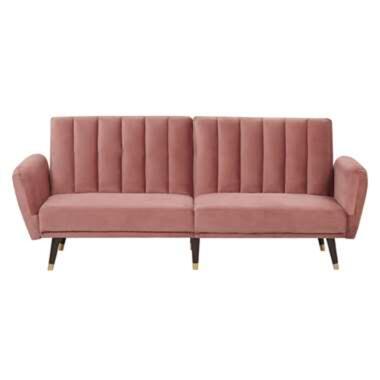 Beliani Canapé convertible VIMMERBY - Rose velours product