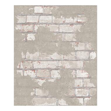 Dutch Wallcoverings - Reflets baksteen/beton beige - 0,53x10,05m product