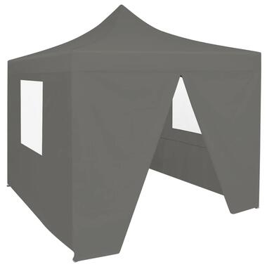 VIDAXL Tente de réception pliable avec 4 parois 2x2 m Acier Anthracite product