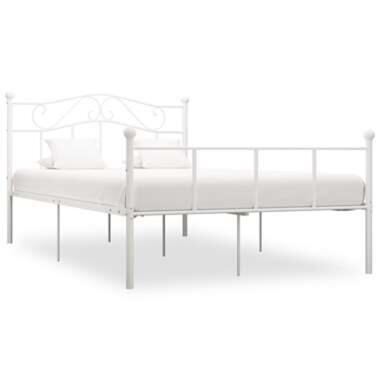 vidaXL Cadre de lit sans matelas et tête de lit blanc métal 160x200 cm product