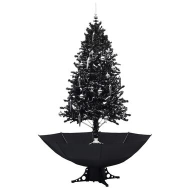 vidaXL Kerstboom sneeuwend met paraplubasis 190 cm PVC zwart product