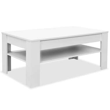 vidaXL Table basse bois d'ingénierie 110x65x48 cm Blanc product