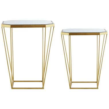 SIERRA - Salontafel set - Goud - Glas product