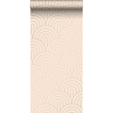 ESTAhome behang - art deco - perzikroze, roségoud - 0.53 x 10.05 m product