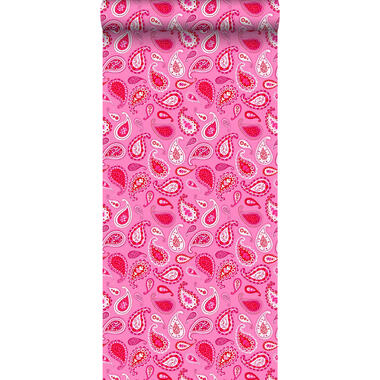 ESTAhome behang - paisleys - fuchsia roze - 53 cm x 10,05 m product