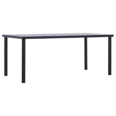 VIDAXL Table de salle à manger Noir et gris béton 180x90x75 cm MDF product