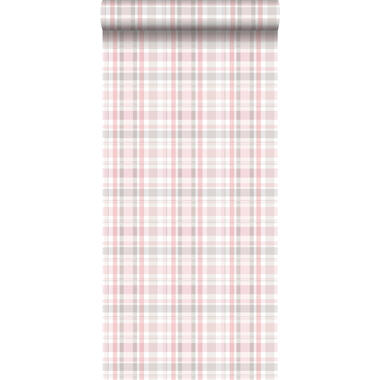 ESTAhome behang - ruiten - licht roze - 0.53 x 10.05 m product