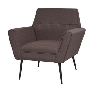 vidaXL Fauteuil Marron Acier et tissu product