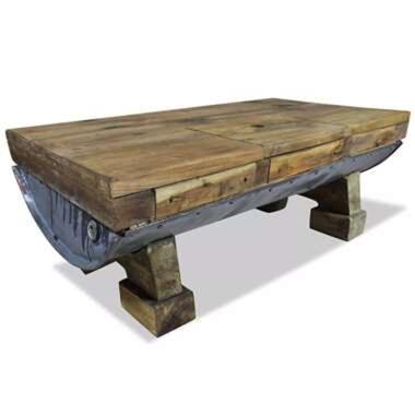 VIDAXL Salontafel 90x50x35 cm massief gerecycled hout product