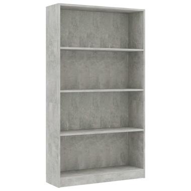 vidaXL Bibliothèque à 4 niveaux Gris béton 80x24x142cm Bois ingénierie product