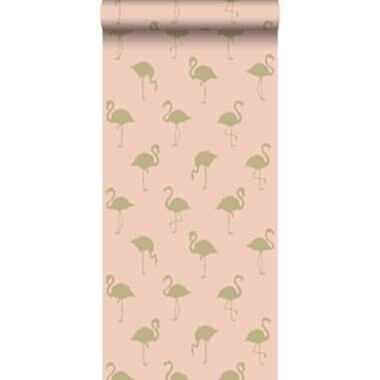 ESTAhome papier peint - flamants - or et rose pêche - 0.53 x 10.05 m product