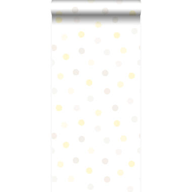 Origin behang - stip - pastel geel, beige - 53 cm x 10,05 m product
