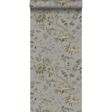 Origin papier peint - fleurs - taupe et marron - 53 cm x 10,05 m product