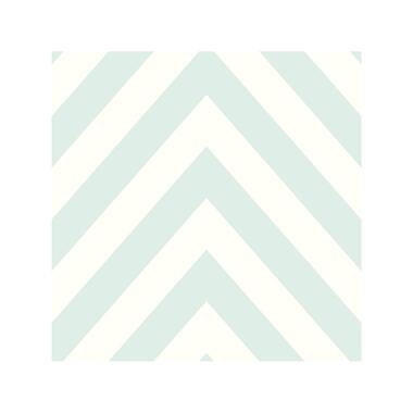 Dutch Wallcoverings - Make Believe Chevron wit/mint - 0,53x10,05m product