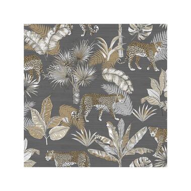 Dutch Wallcoverings - Jungle Fever Leopard grijs/beige - 0,53x10,05m product